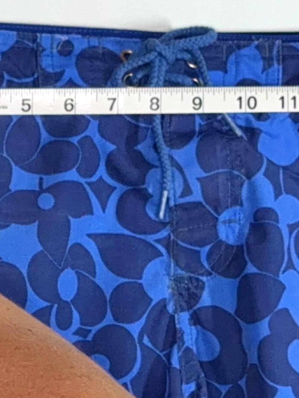 Vintage, …lost Brand, Blue Floral Unisex Board Shorts - Picture 8 of 8